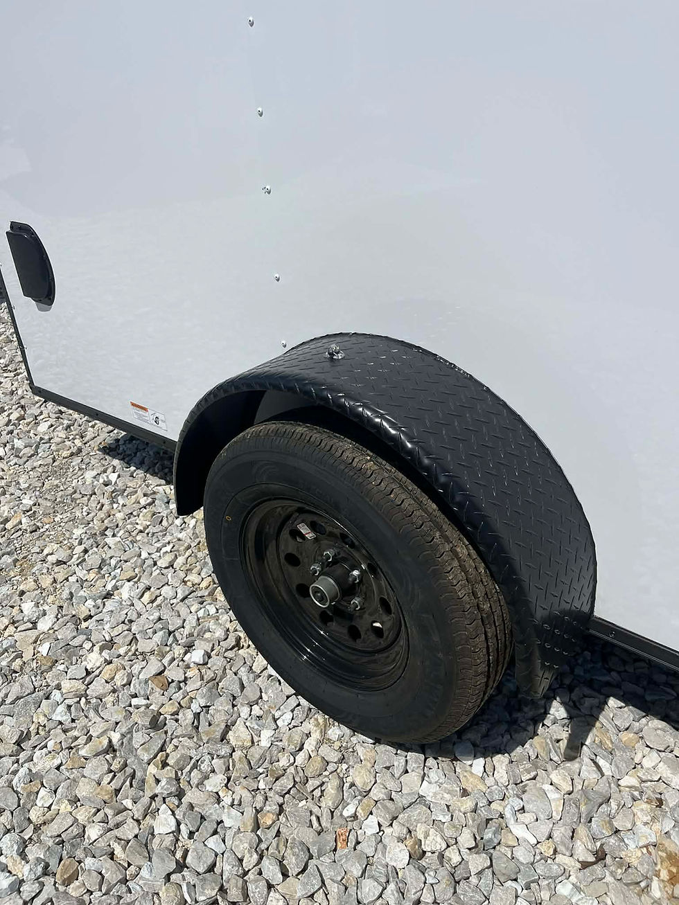 Thumbnail: 2026 Crew Cargo Trailer 6x12, White/ Black, 7' Interior, 3500 GVWR