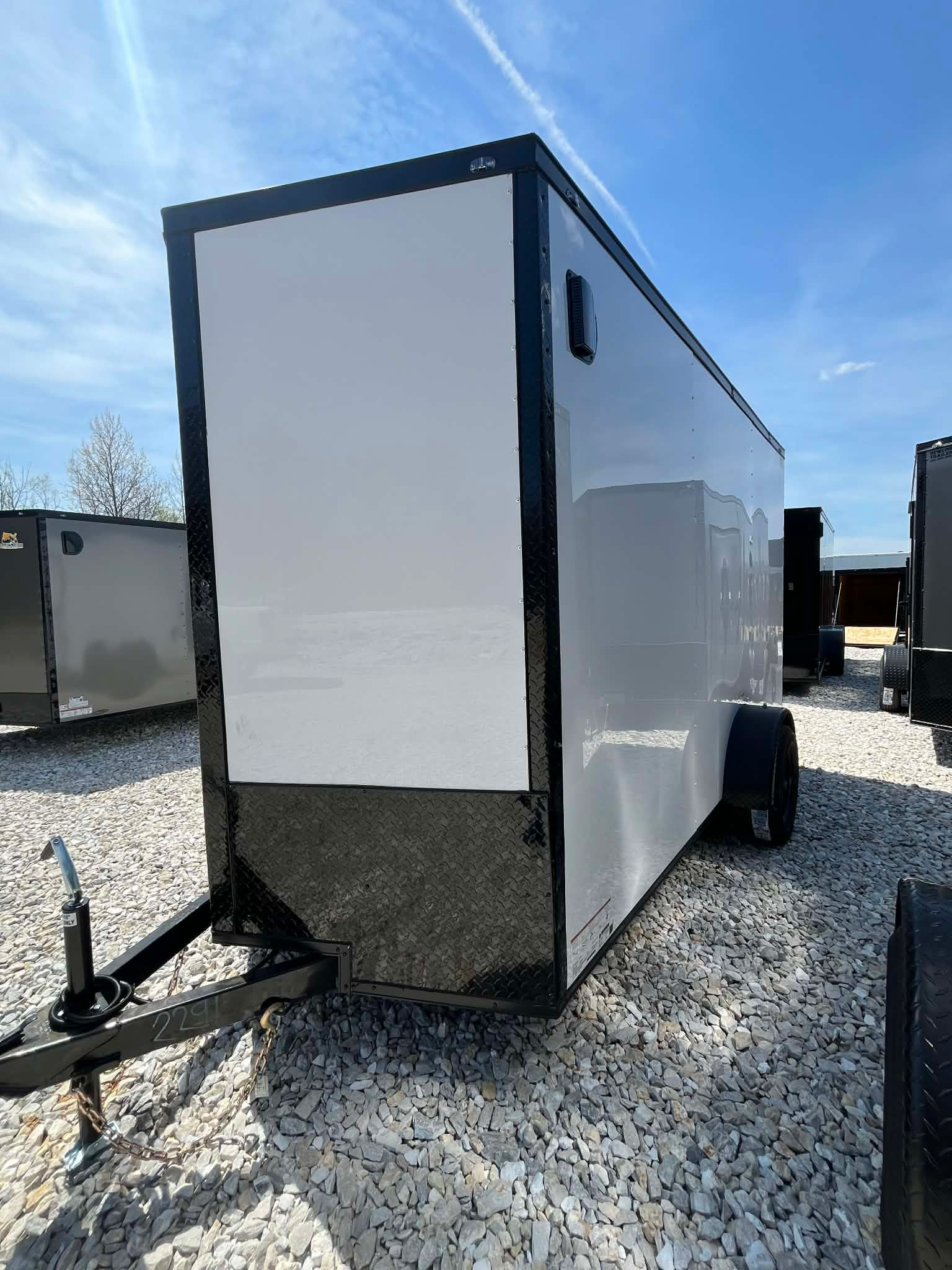 2026 Crew 6x12 Cargo, White/Blackout, 7' Interior, .080 Polycor, 3500 GVWR