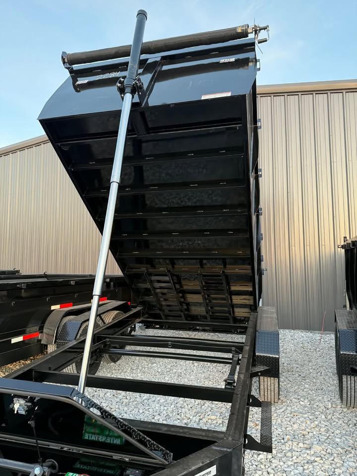 2026 SUT 7x14 Dump, Black 4' Sides, Telescope Lift, 14Ply Tires, Ramps, 14k GVWR