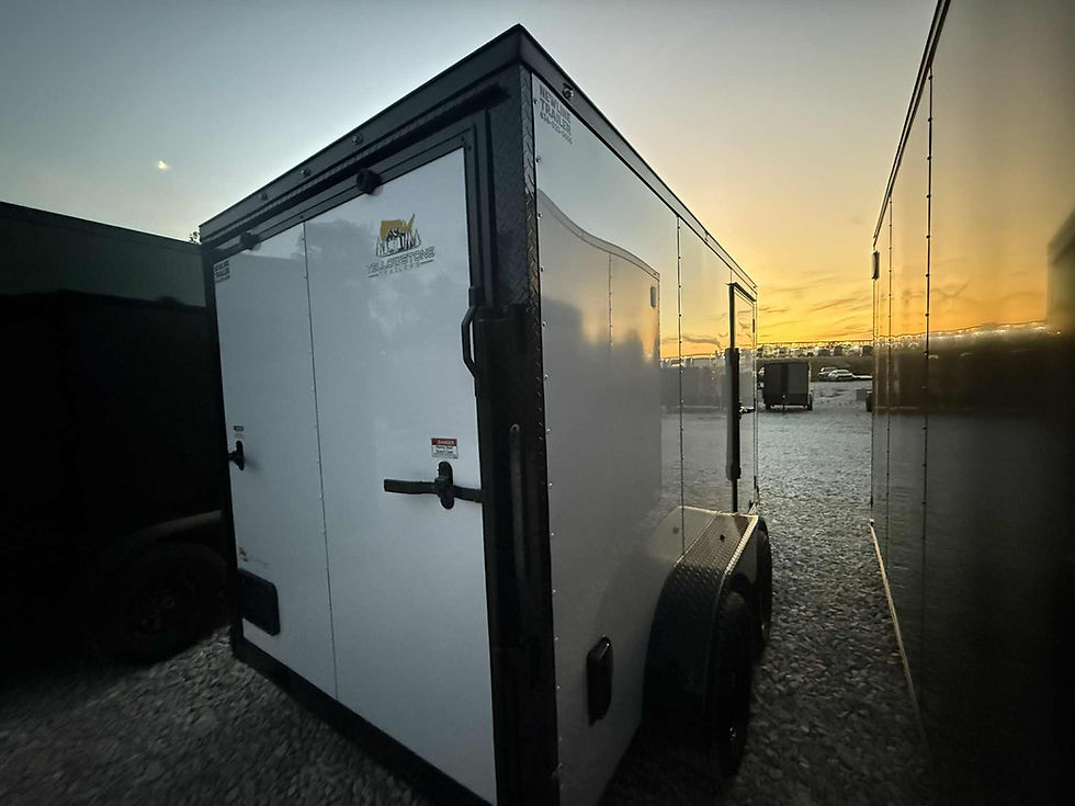 Thumbnail: 2026 Yellowstone 6x12 Cargo, White/Blackout, 6'3" Interior,.080 Polycor, 7k GVWR