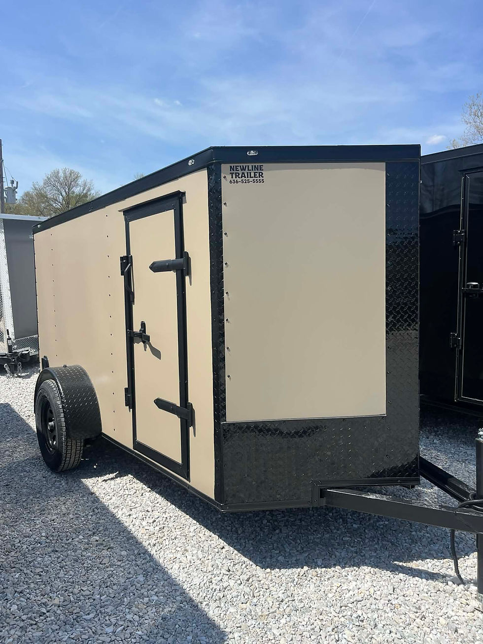 Thumbnail: 2026 Yellowstone 5x10 Tan/ Blackout PolyCor .080 Sides, 5' Interior, 3500 GVWR