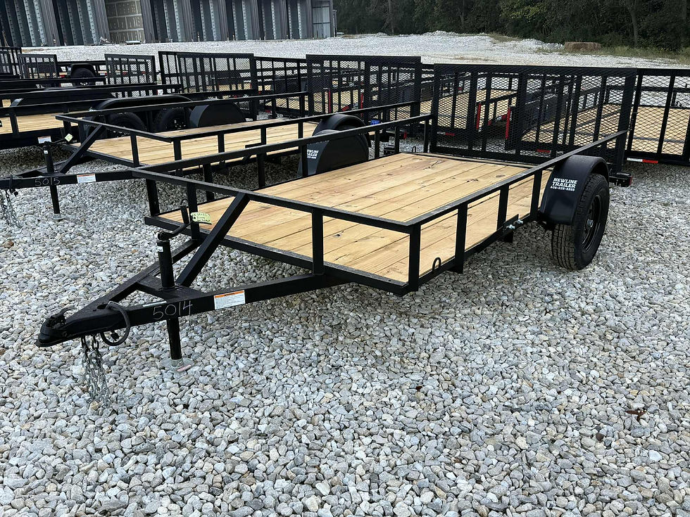 2026 Newline Utility Trailer 76x10, 3' Gate, Reinforced Tongue, Set Back Jack