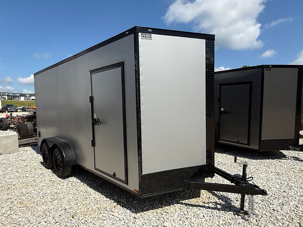 Thumbnail: 2026 Yellowstone 7x16 Cargo, Silver/Black, 7' Interior, .080 Polycor, 7k GVWR