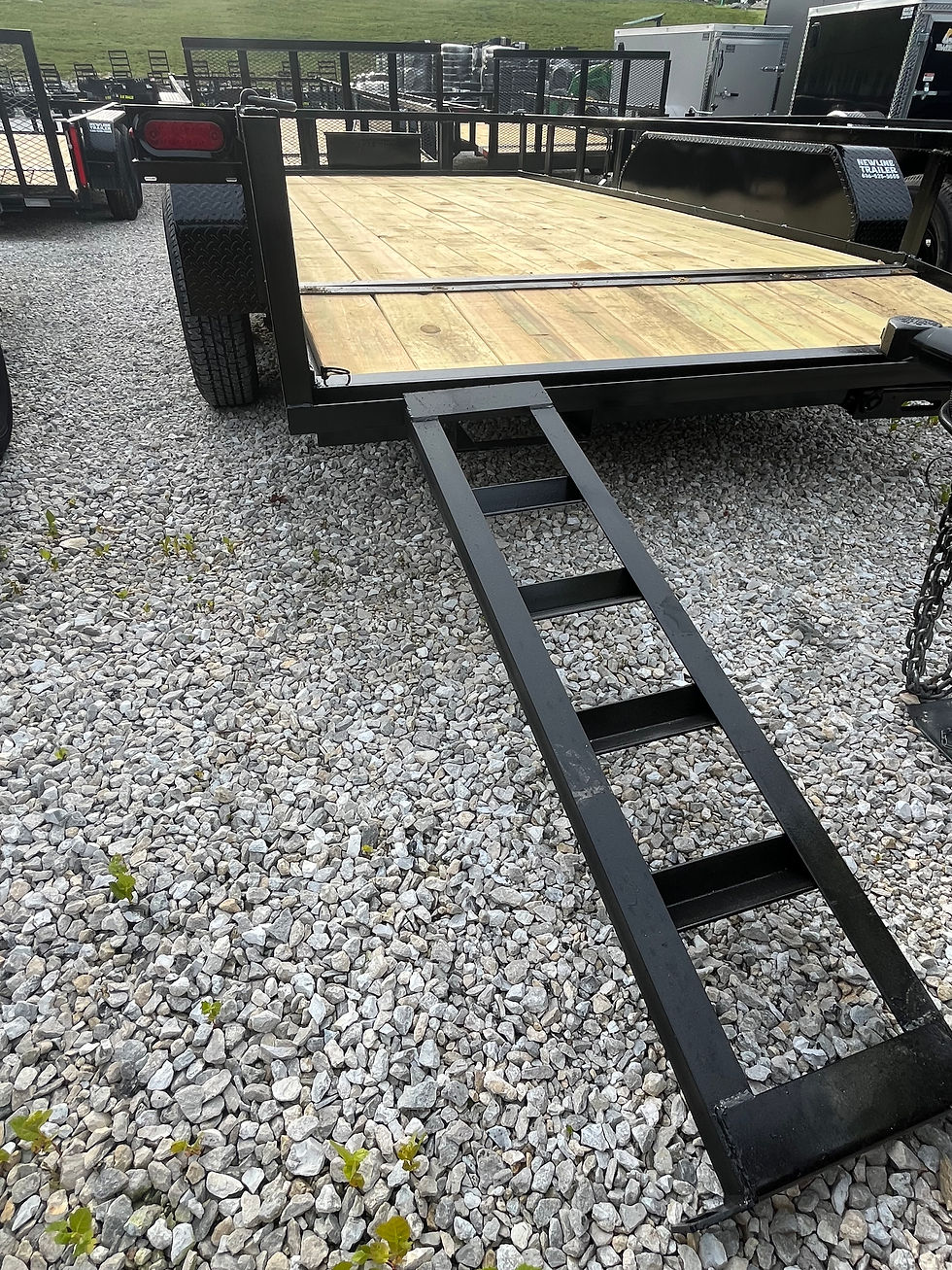 Thumbnail: 2026 B/R 76x14 Utility Trailer, 2' Dovetail, Slide In Ramps, Tool Box, 7k GVWR