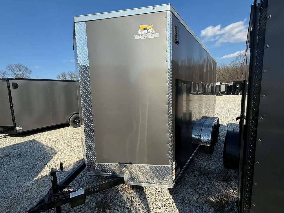 Thumbnail: 2026 Yellowstone 7x14 Cargo, Charcoal/Chrome, 7' Interior, .080 Polycor, 7k GVWR