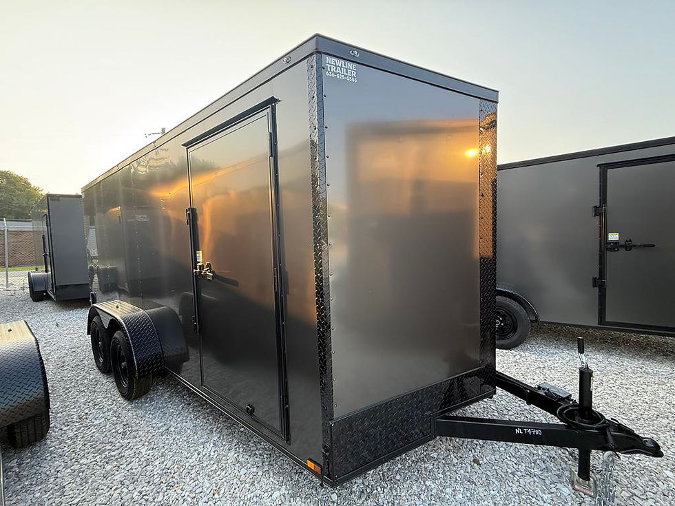 Thumbnail: 2026 Yellowstone 7x16 Cargo, Charcoal/Black, 6'3" Interior,.080 Polycor, 7k GVWR