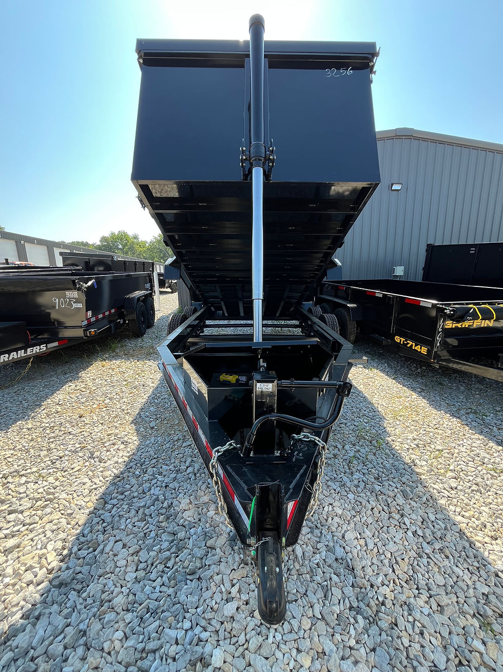 Thumbnail: 2026 Trailmaxx 7x14 Dump, 4' Sides, 12 Ton Telescope Lift, 14Ply Tires, 14k GVWR