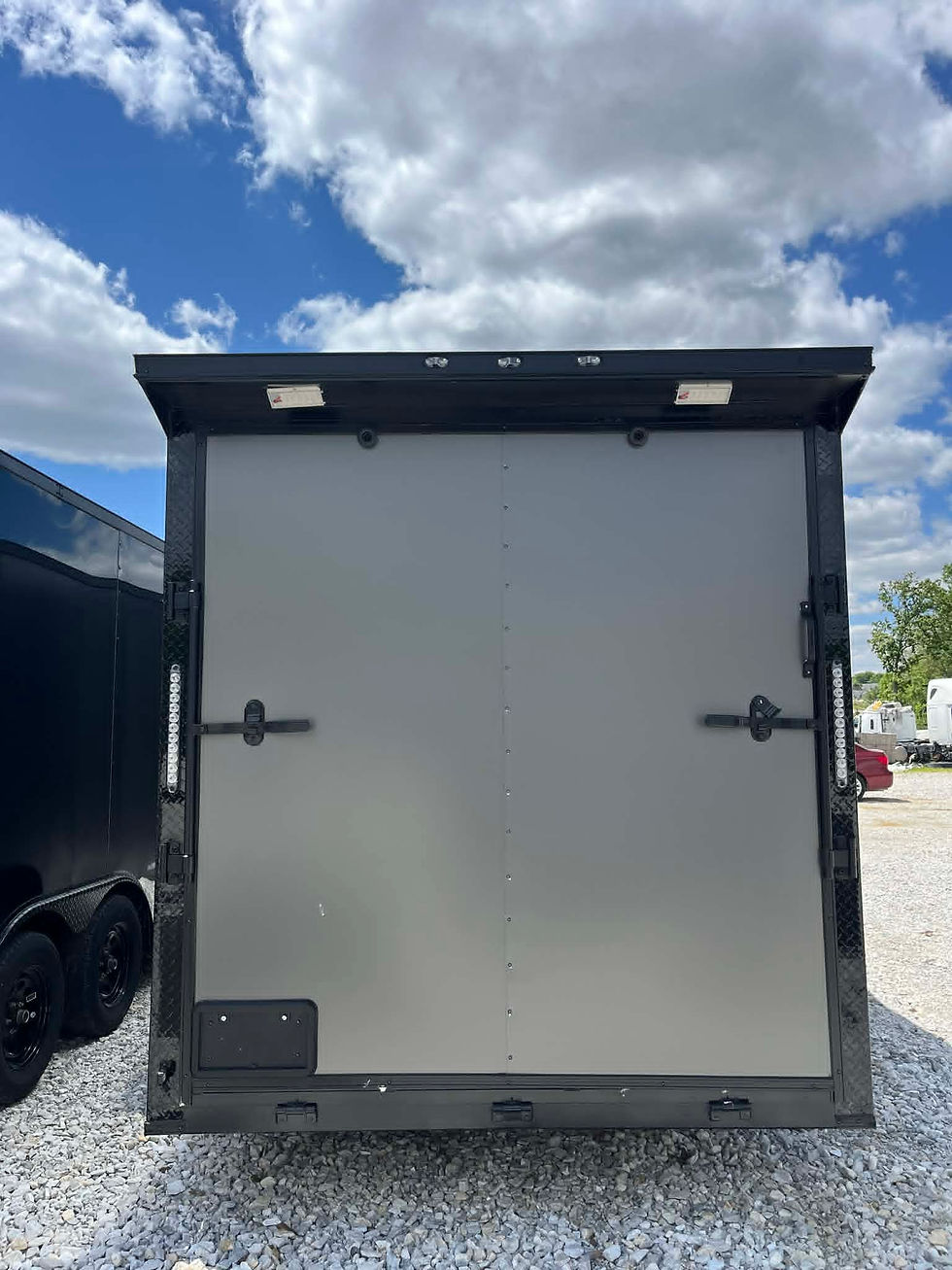 Thumbnail: 2026 Crew 7x16 Cargo Trailer, Charcoal/Black, Spoiler, 7' Interior, 7k GVWR