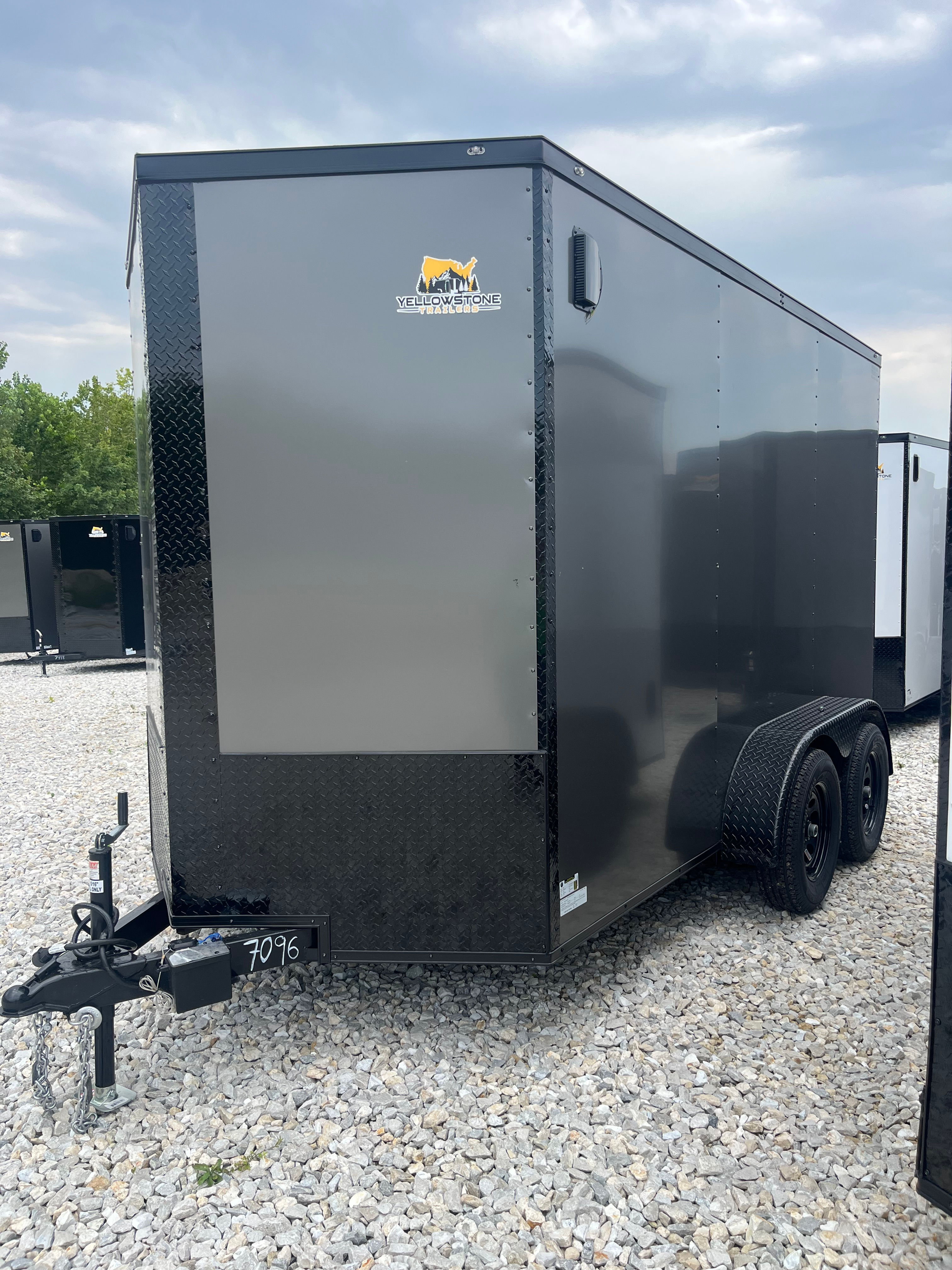 2026 Yellowstone 6x12 Cargo, Charcoal/Black, 7' Interior, .080 PolyCor, 7k GVWR