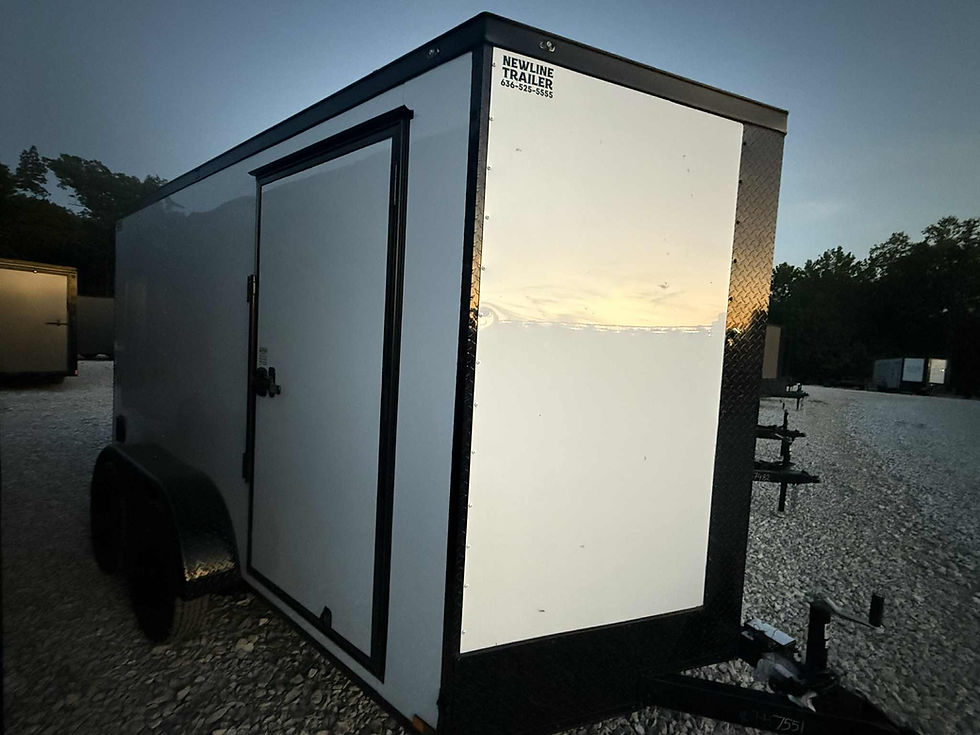 Thumbnail: 2026 Yellowstone 6x12 Cargo, White/Blackout, 6'3" Interior,.080 Polycor, 7k GVWR