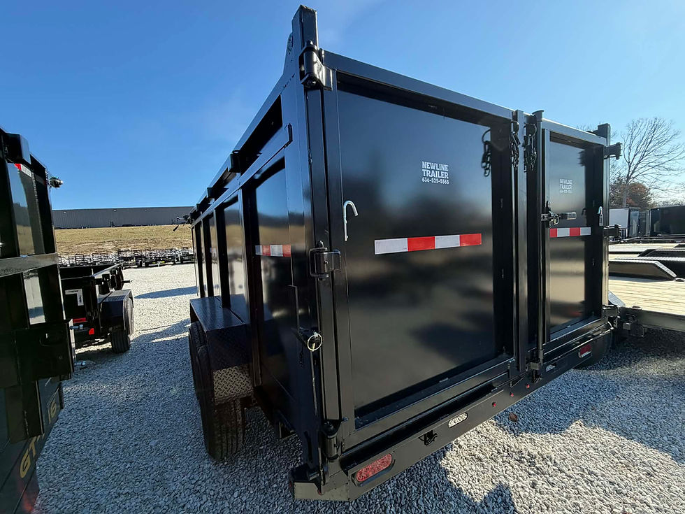 Thumbnail: 2026 B/R Dump Trailer 7x16, 4' Sides, iBEAM, Scissor Lift, Tarp, Ramps, 14K Gvwr