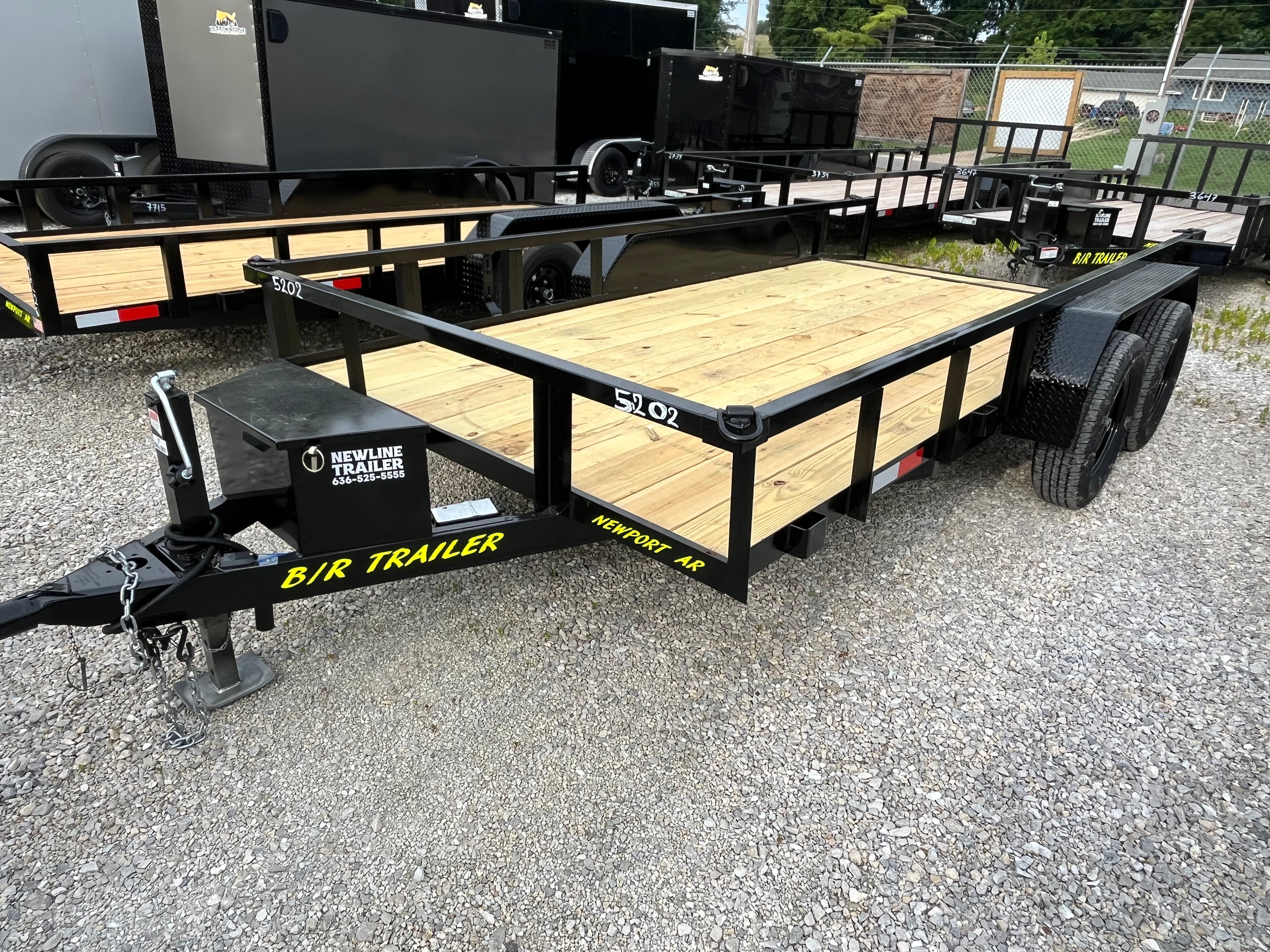 2026 B/R 76x14 Utility Trailer, 2' Dovetail, Slide In Ramps, Tool Box, 7k GVWR