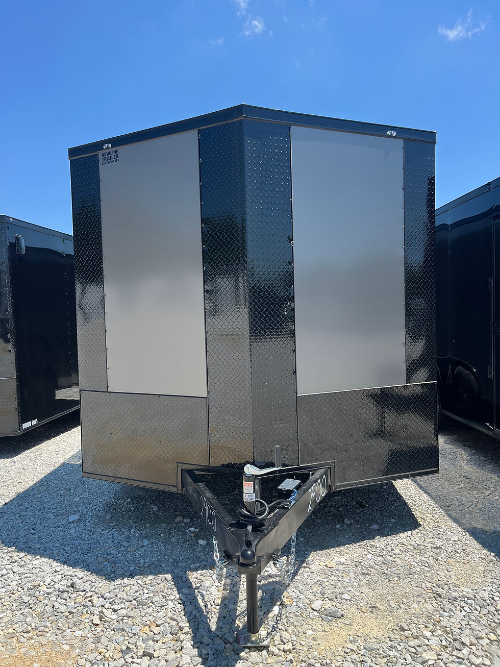 Thumbnail: 2026 Crew 8.5x20 Cargo, Charcoal/Black, 7' Interior, D-Rings on Floor, 10k GVWR