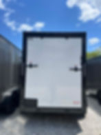 Thumbnail: 2026 Crew Cargo Trailer 6x12, White/ Black, 7' Interior, 7k GVWR, Ramp Door