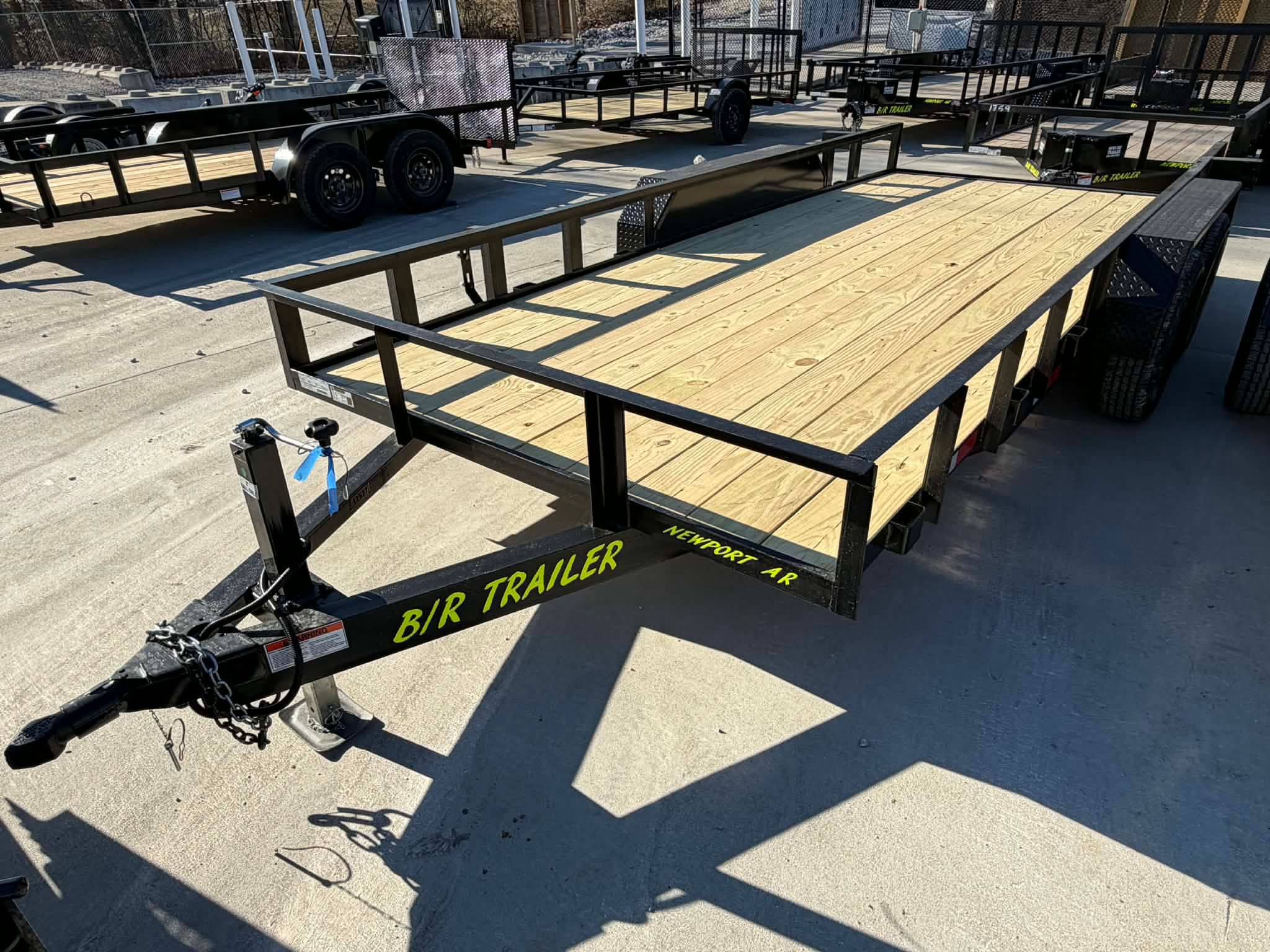 2026 B/R Utility Trailer 76x16, Slide In Ramps, HD 5" Frame, Stake Pockets, LED