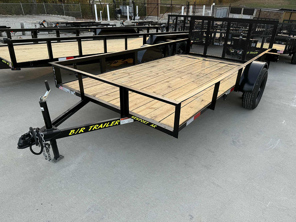Thumbnail: 2026 B/R Utility Trailer 76x12, 3' Gate, Spare Tire Mount, LED Lights, 3500 GVWR