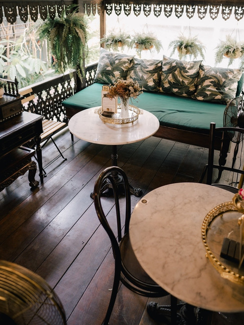 The Gingerbread House with traditional Thai desserts