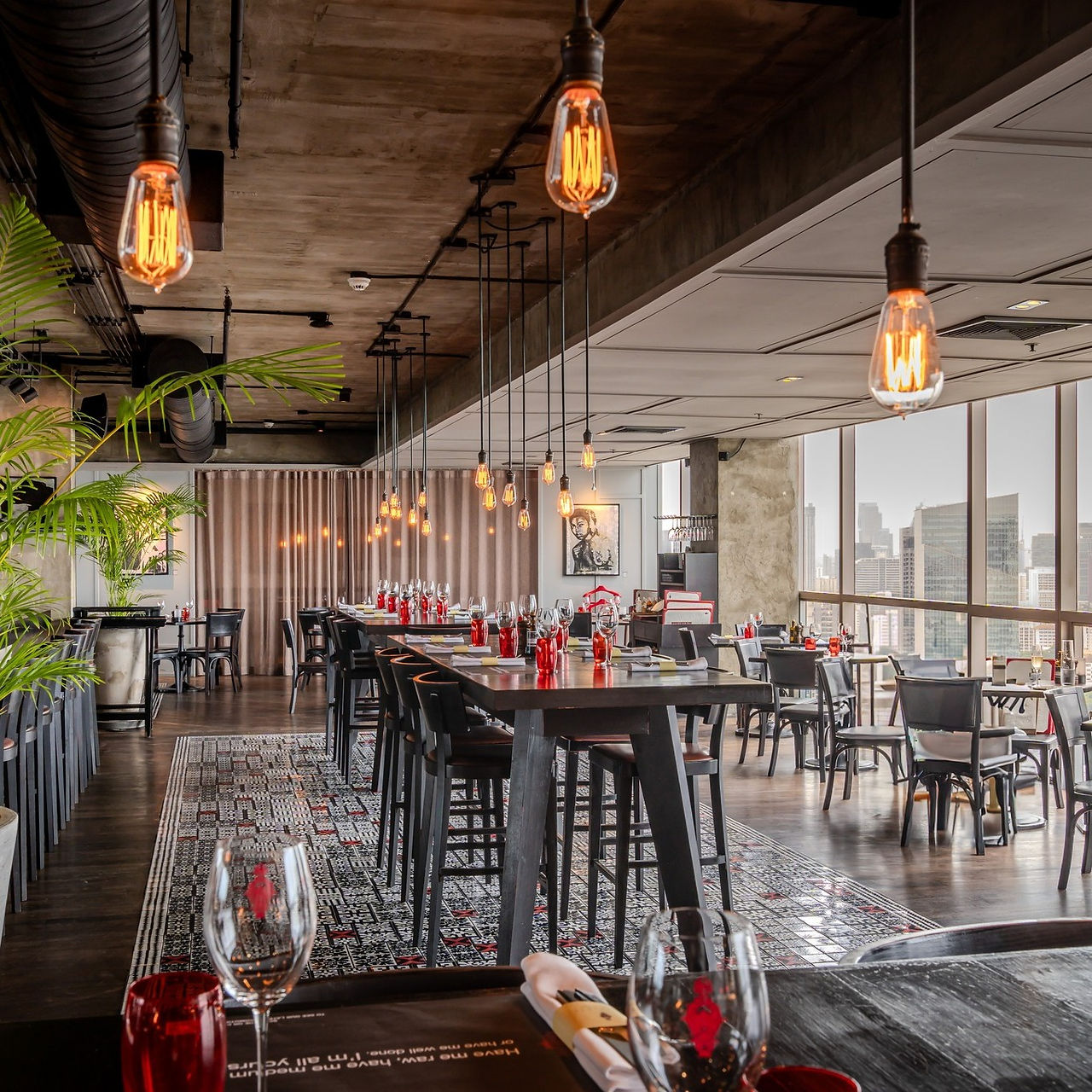 Scarlett Wine Bar & Restaurant offers a great selection of wine and cheese in Bangkok