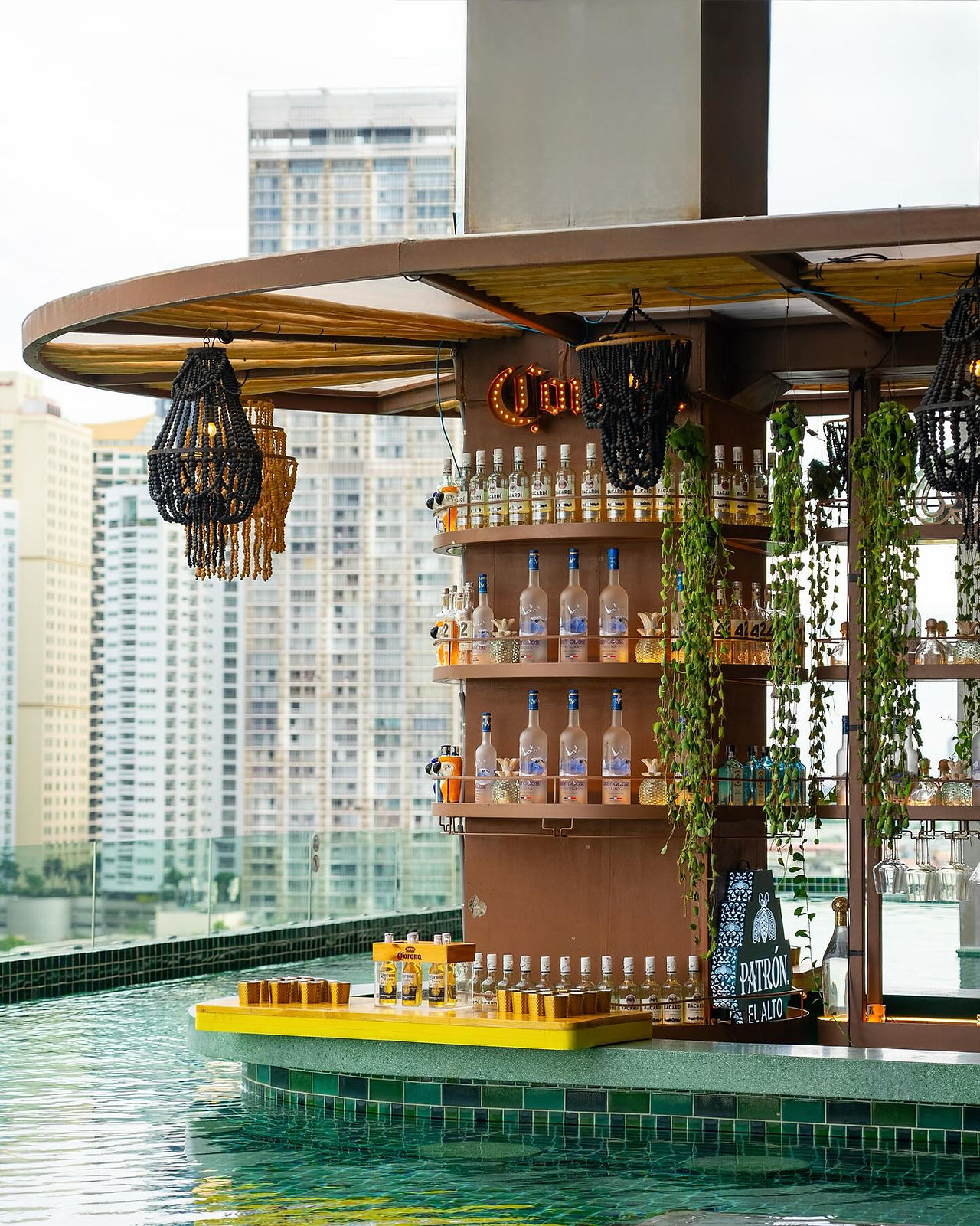  TRIBE Sky Beach Club delivers. Styled like an urban beach escape, it features cabanas, poolside lounging, and bold neon accents.