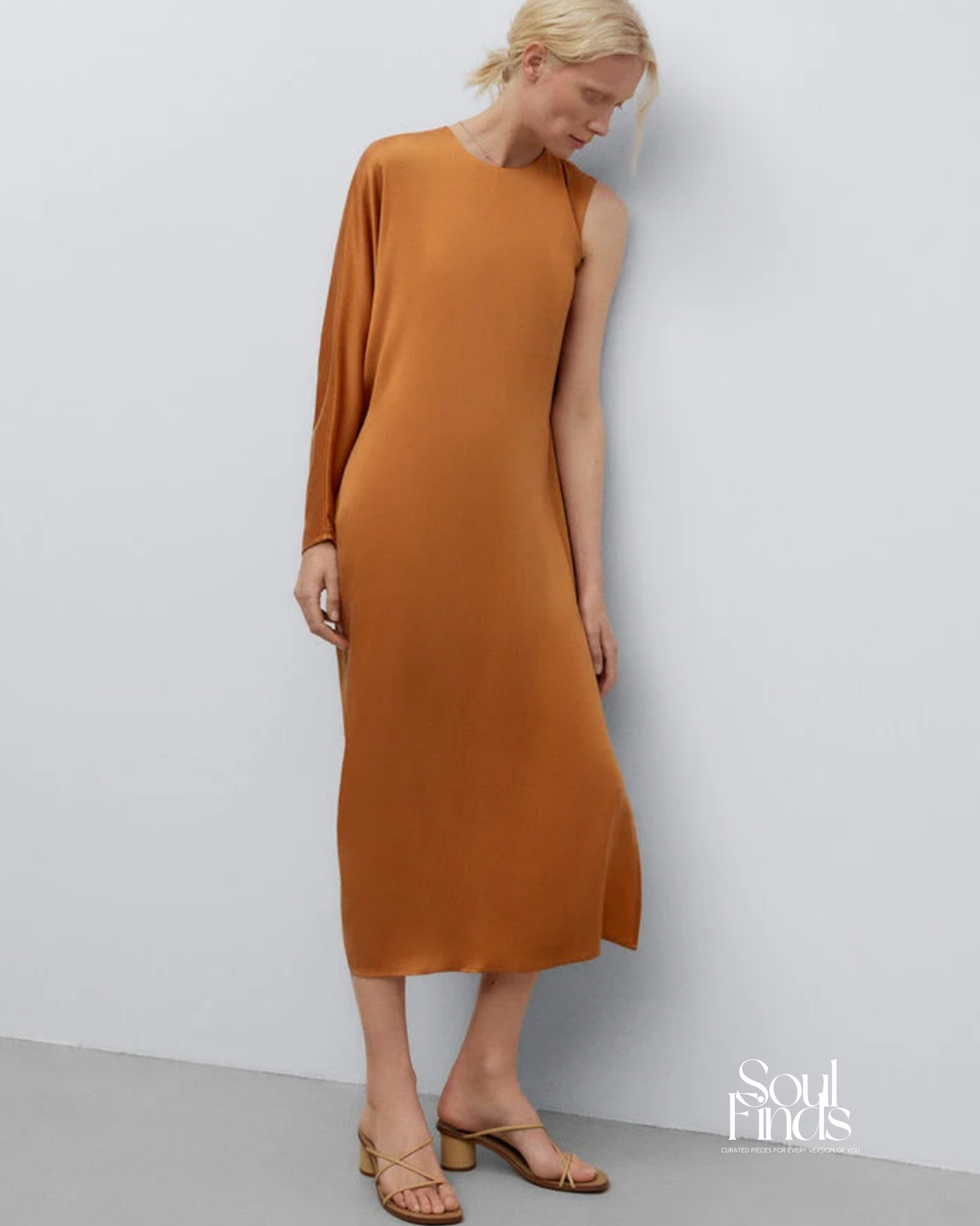 Adolfo Dominguez Orange Dress