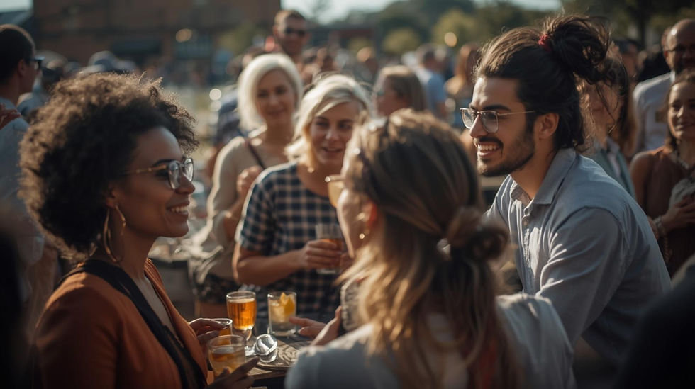 multicultural group discussion warm sunlight lifestyle photography authentic.jpg