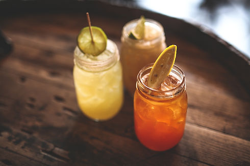 cocktails in mason jars