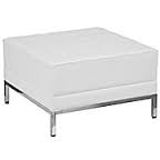 White Leather Ottamon