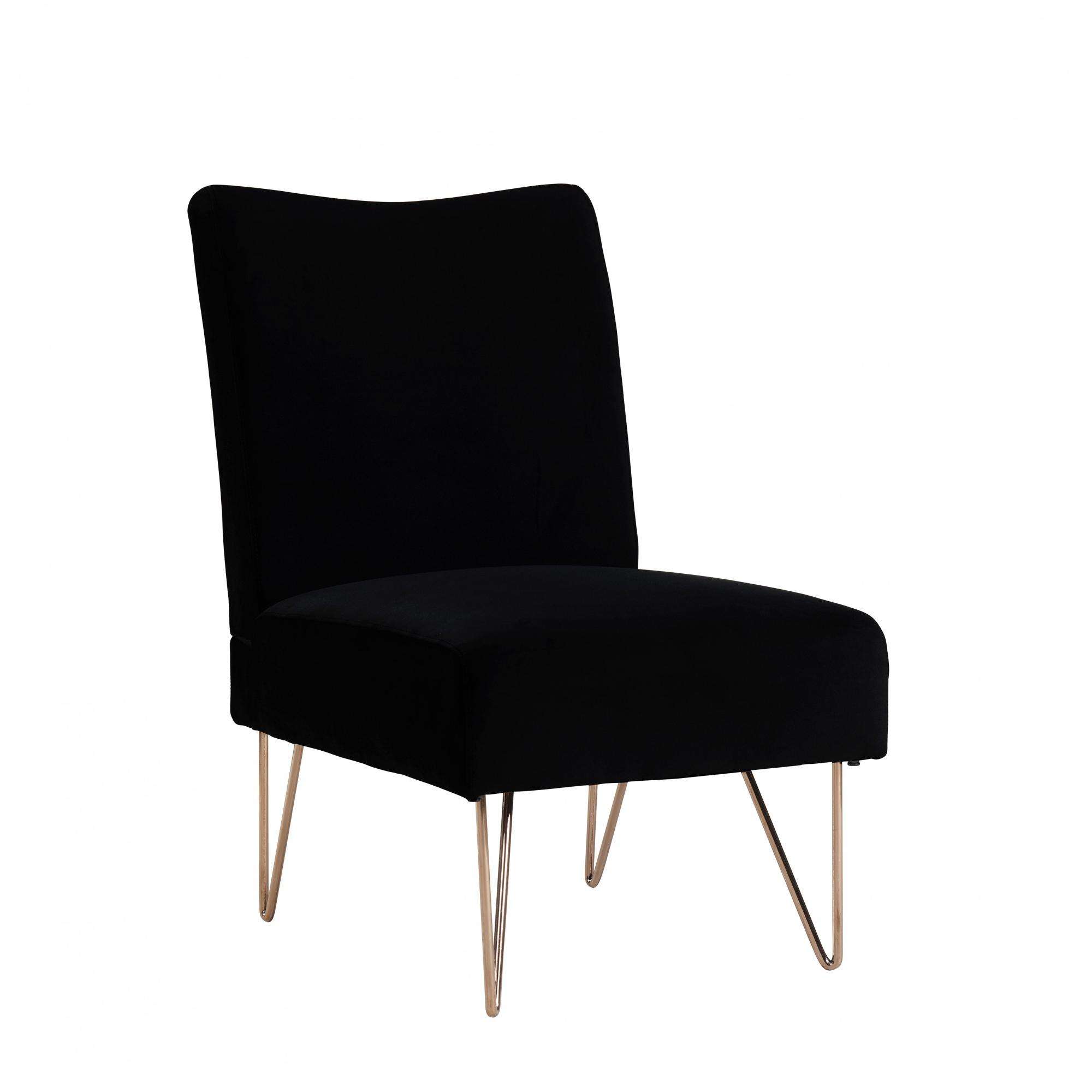 black velvet slipper chair