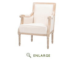 French country linen chair
