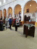 Toni processing in with Fr John