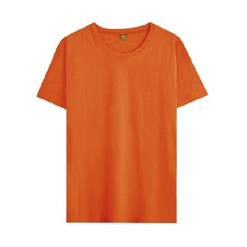 台灣製-100%純棉T Shirt-亮桔色