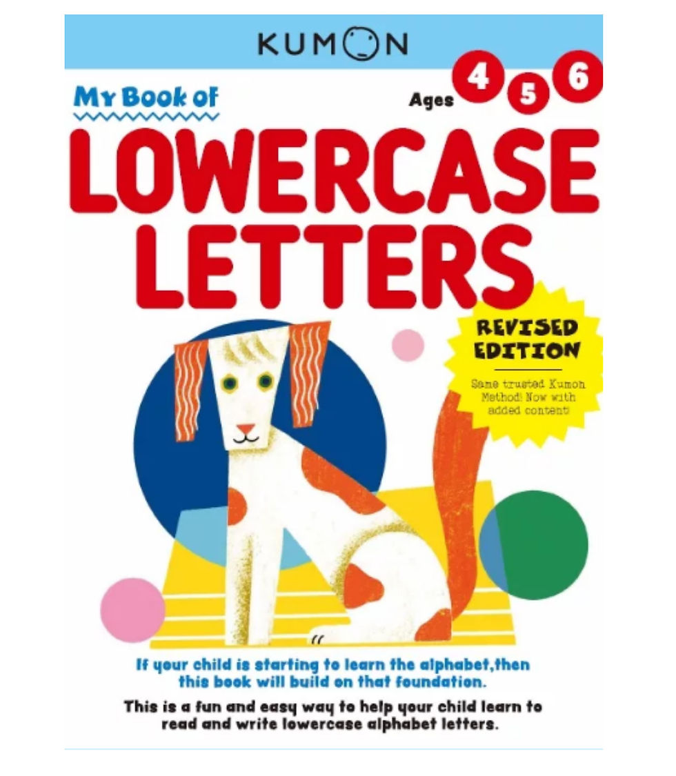 Libro Kumon Letras Minúsculas En Ingles Para Niños