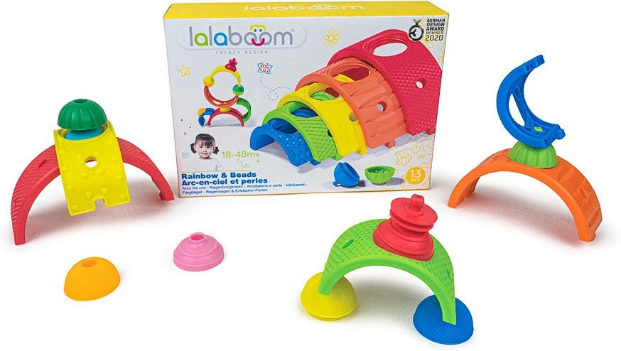 Miniatura: Arco Iris Waldorf Con Cuentas Sensoriales