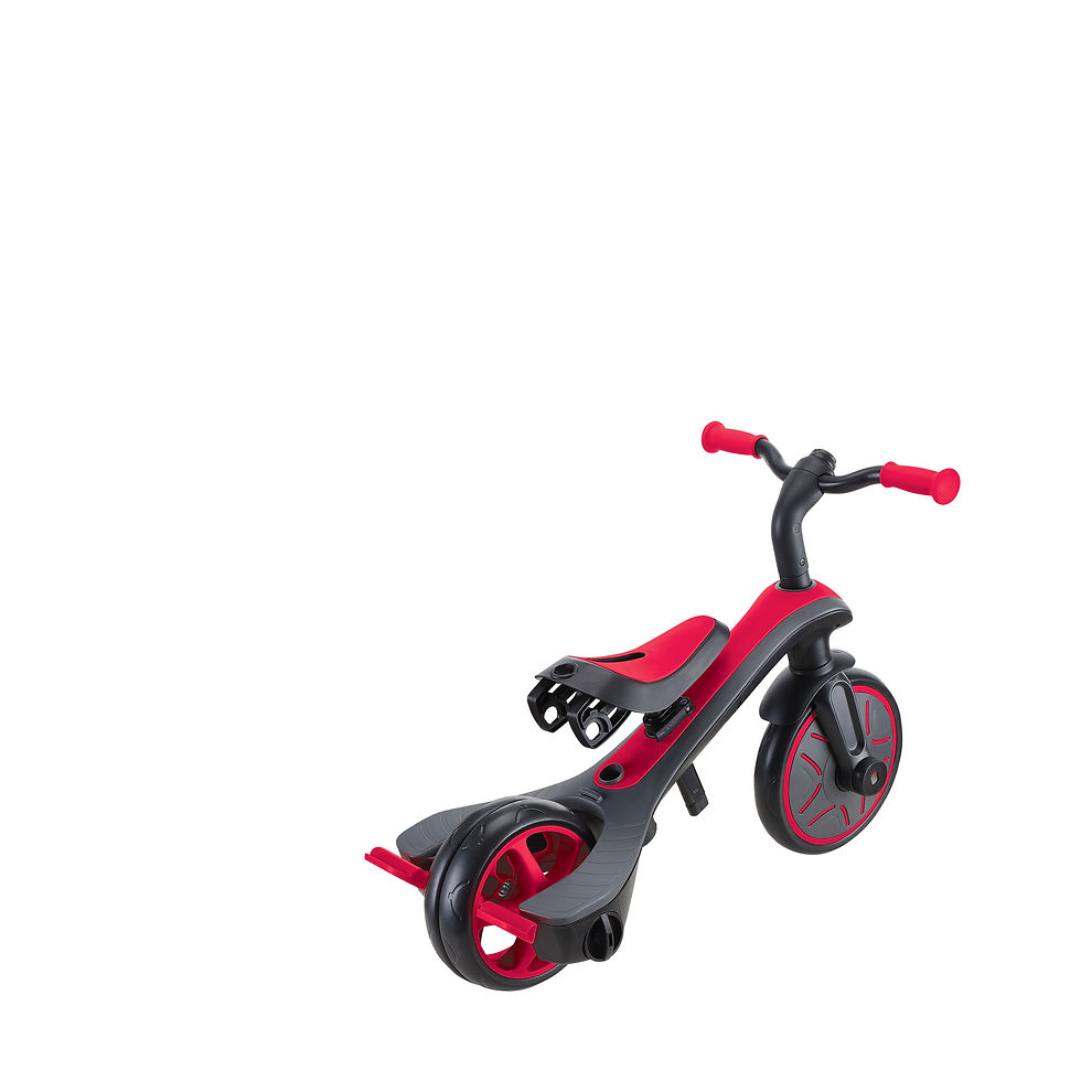 Miniatura: Triciclo y Bicicleta de Balance 4 En 1 Rojo Niños