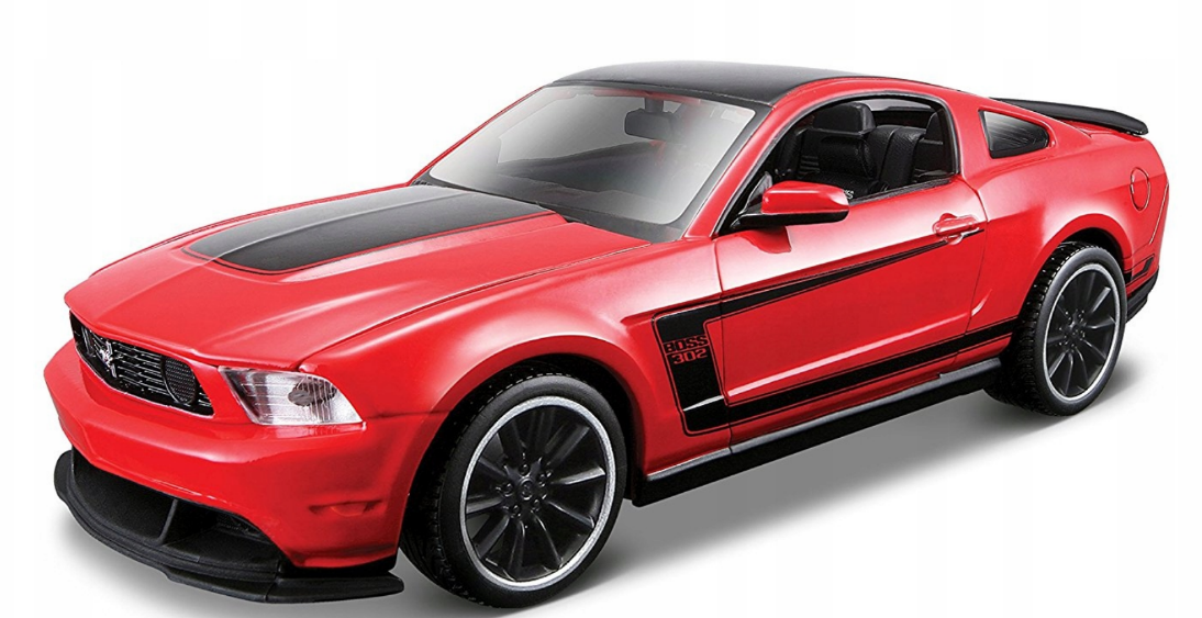 Carro A Escala 1/24 Ford Mustang Boss 302 Rojo Para Armar