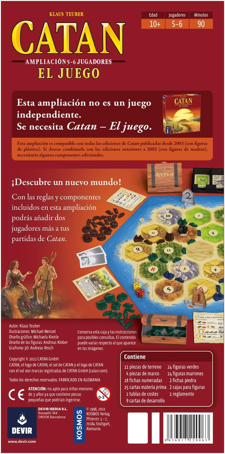 Miniatura: Juego de Mesa Catan Ampliación Adultos Niños