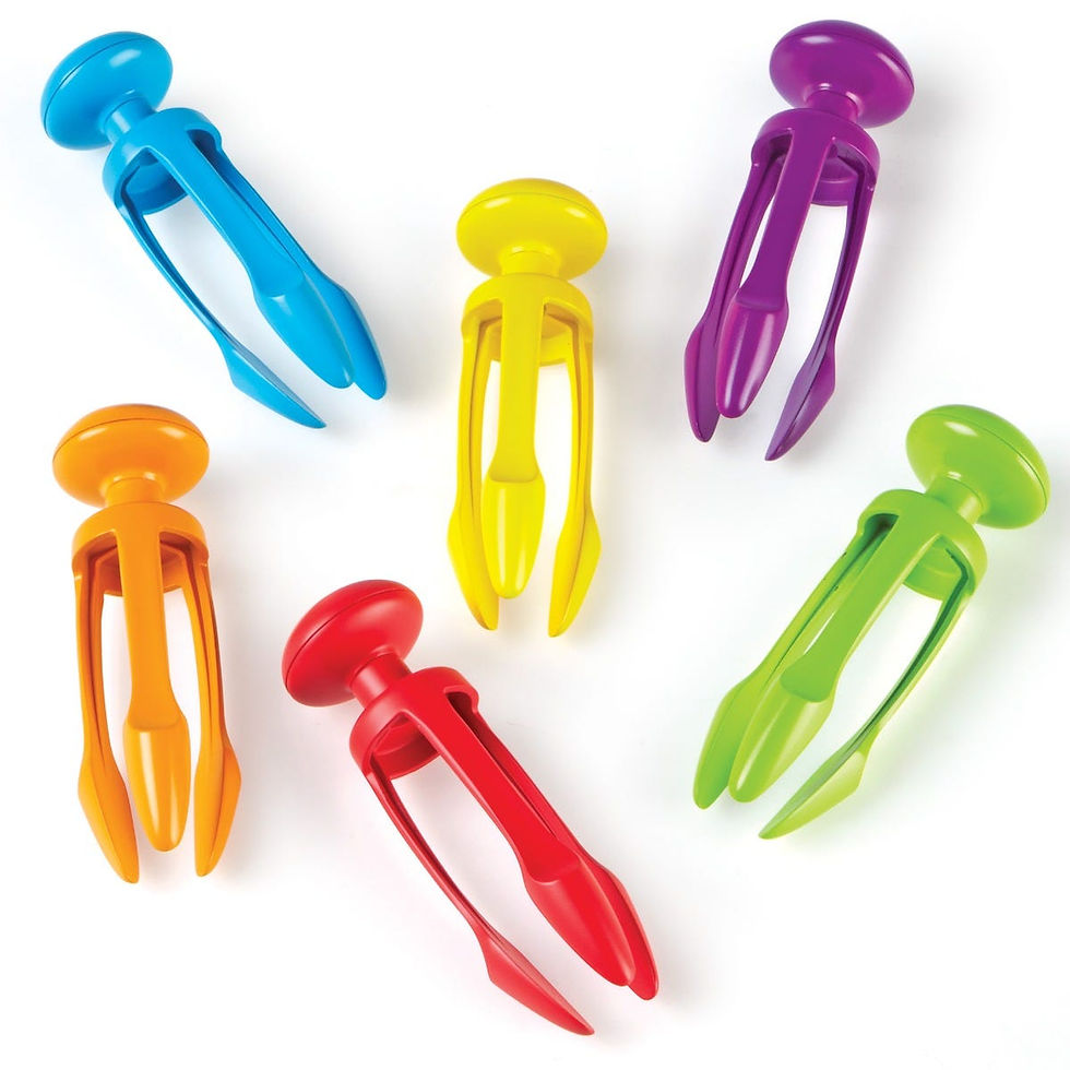 Miniatura: Pinza 1 Unidad Motricidad Fina 3 Dientes Azul