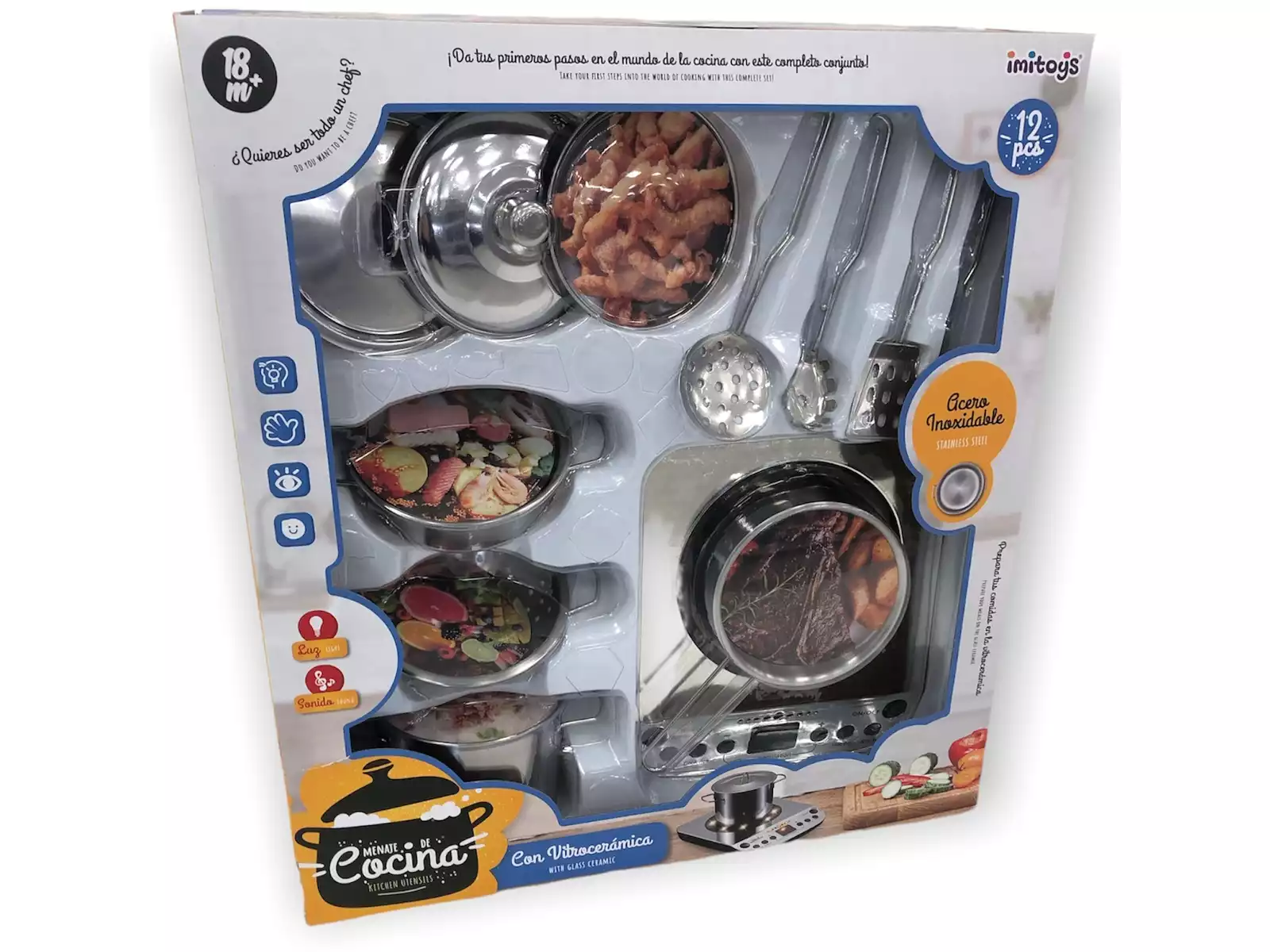 Set  De Chef Cocina Luces Y Sonido Para Niños