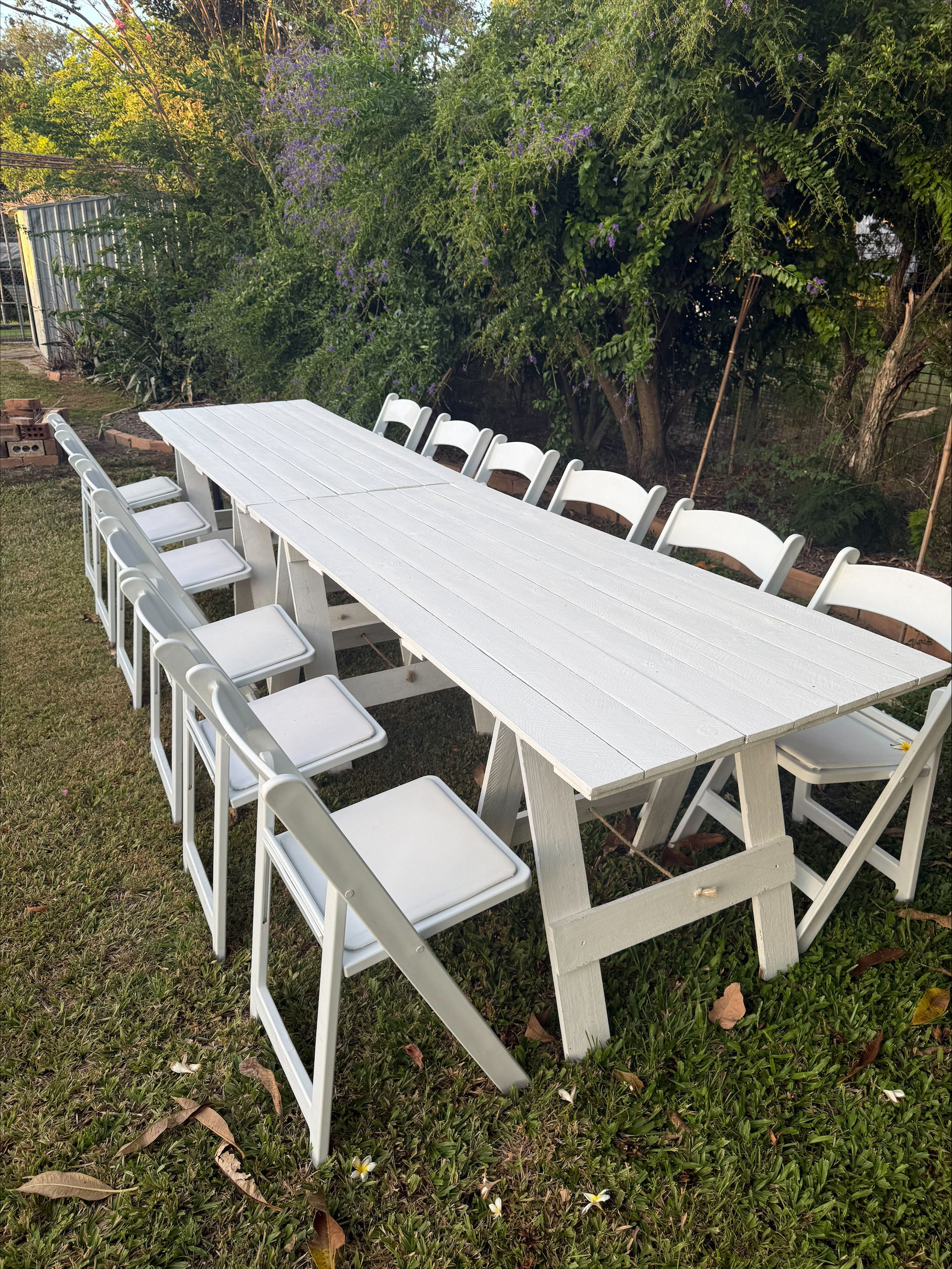 White Trestle Tables - Hire