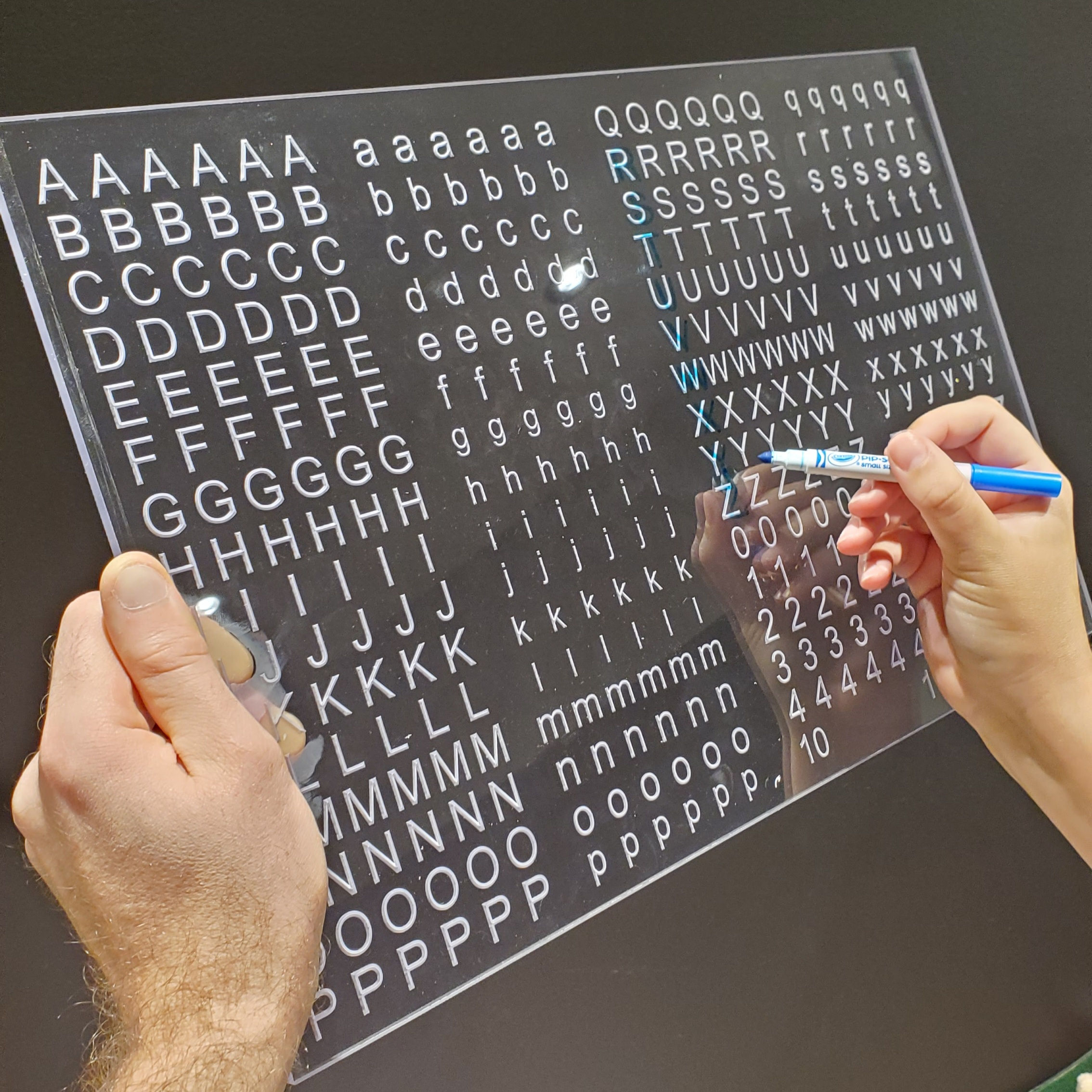 Planche de calligraphie 12 x 19 pouces