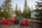 Fire-pit area at the lodge