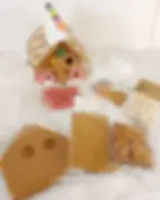Thumbnail: Vegan gingerbread house decorating set with icing