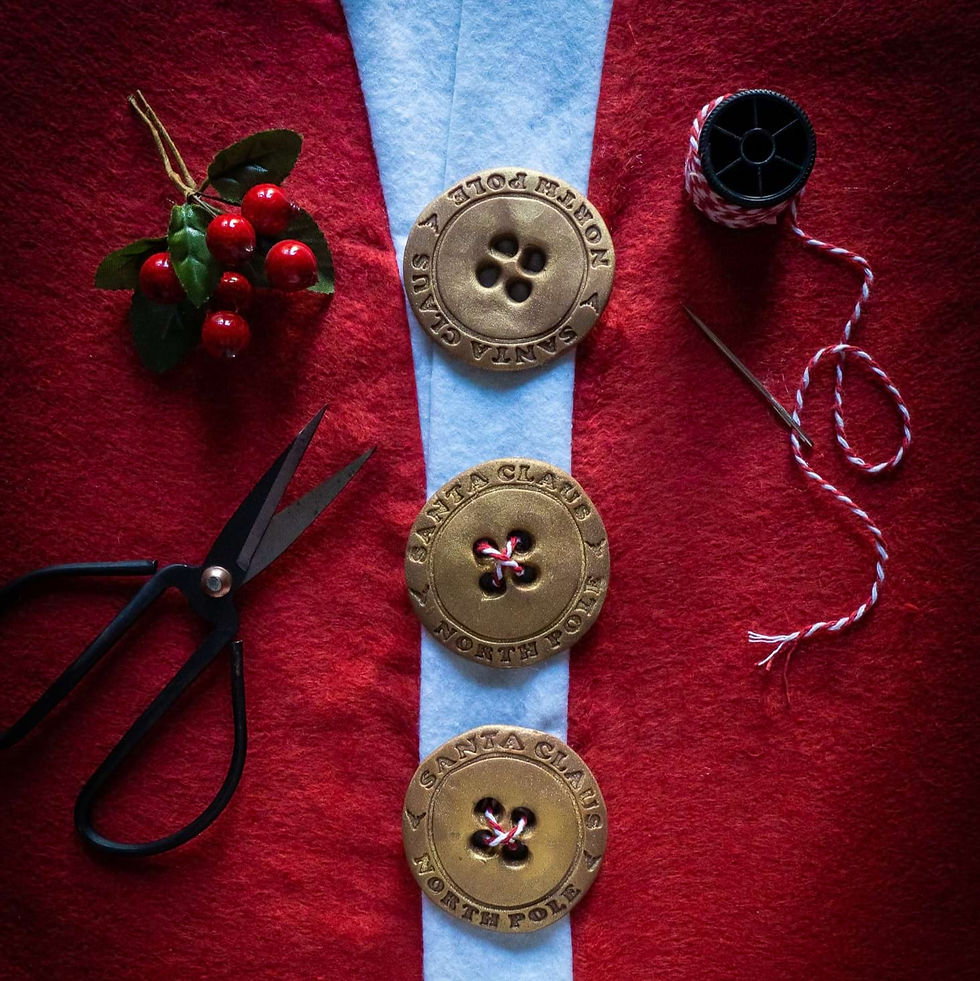 Santa's lost button, a Christmas keepsake