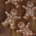 Gingerbread men decorated with royal icing as skeletons