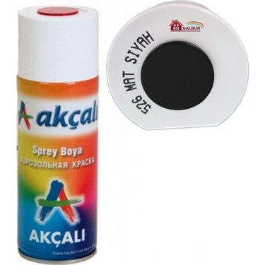 Küçük resim: AKÇALI Sprey Boya 526 Mat Siyah