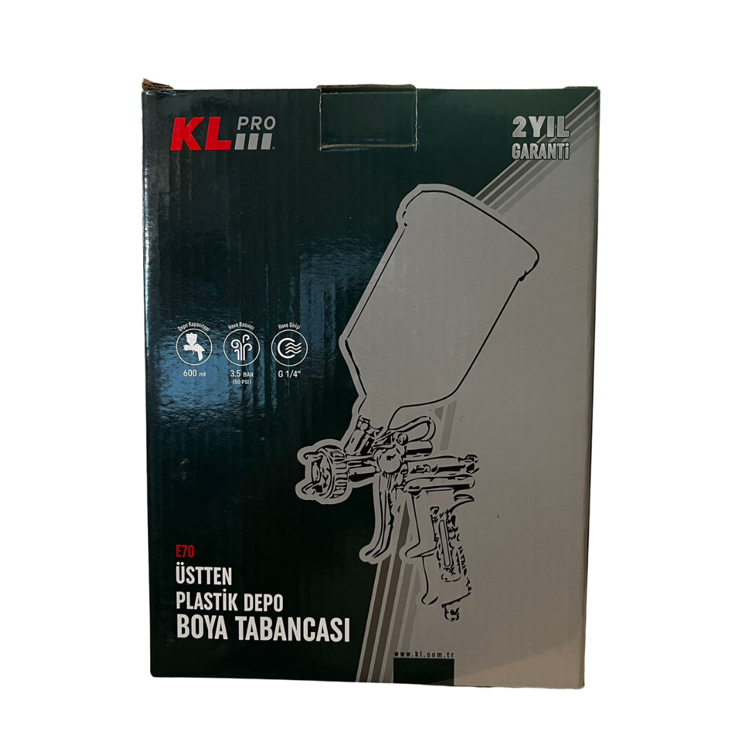 KL Pro E70 Boya Tabancası 1,8 mm Üstten Depolu