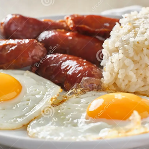 Combo F-Longsilog ( Filipino sausage, Egg & Rice)