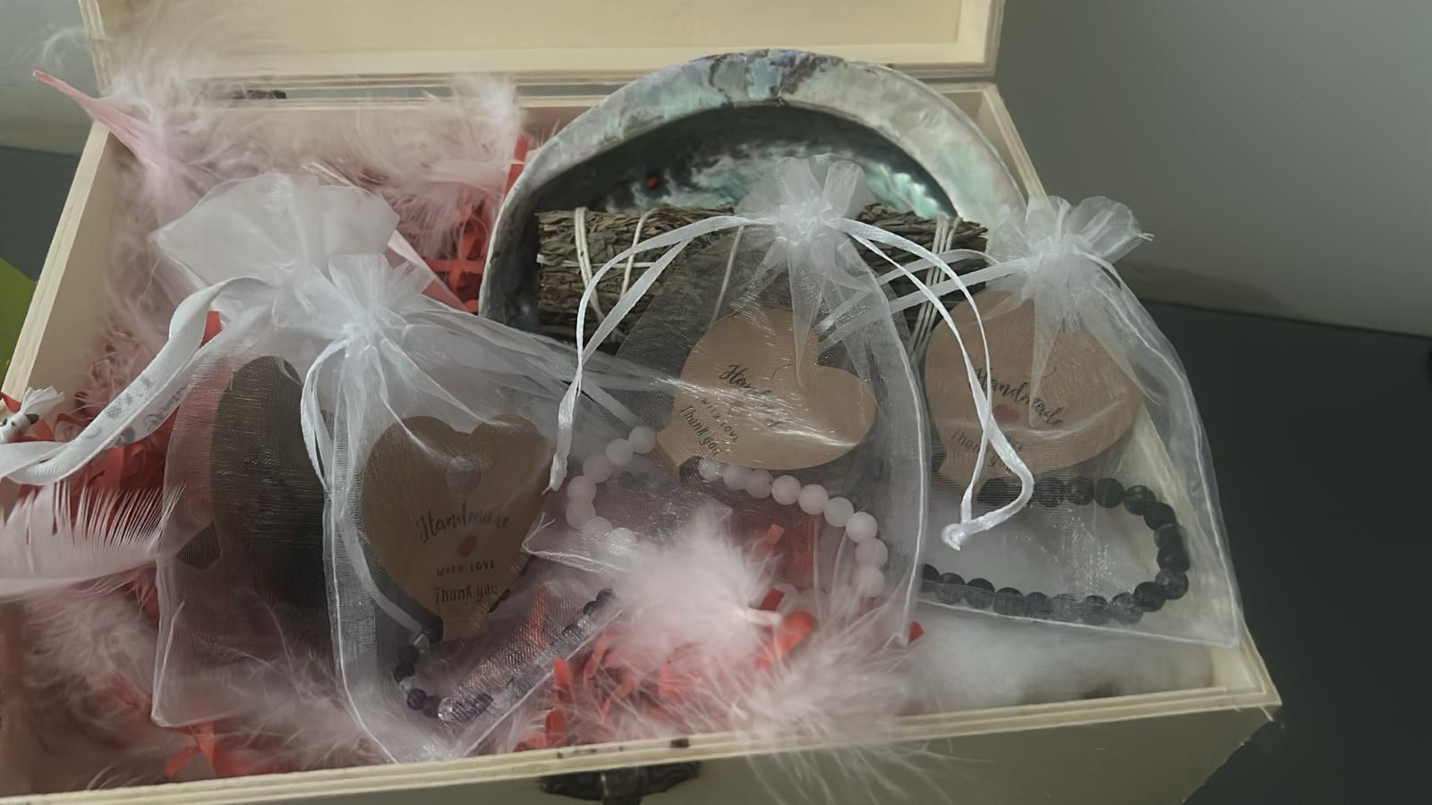 Christmas Gift Box / Psychic Attack / Crystal / Sage / Palo Santo / Abalone