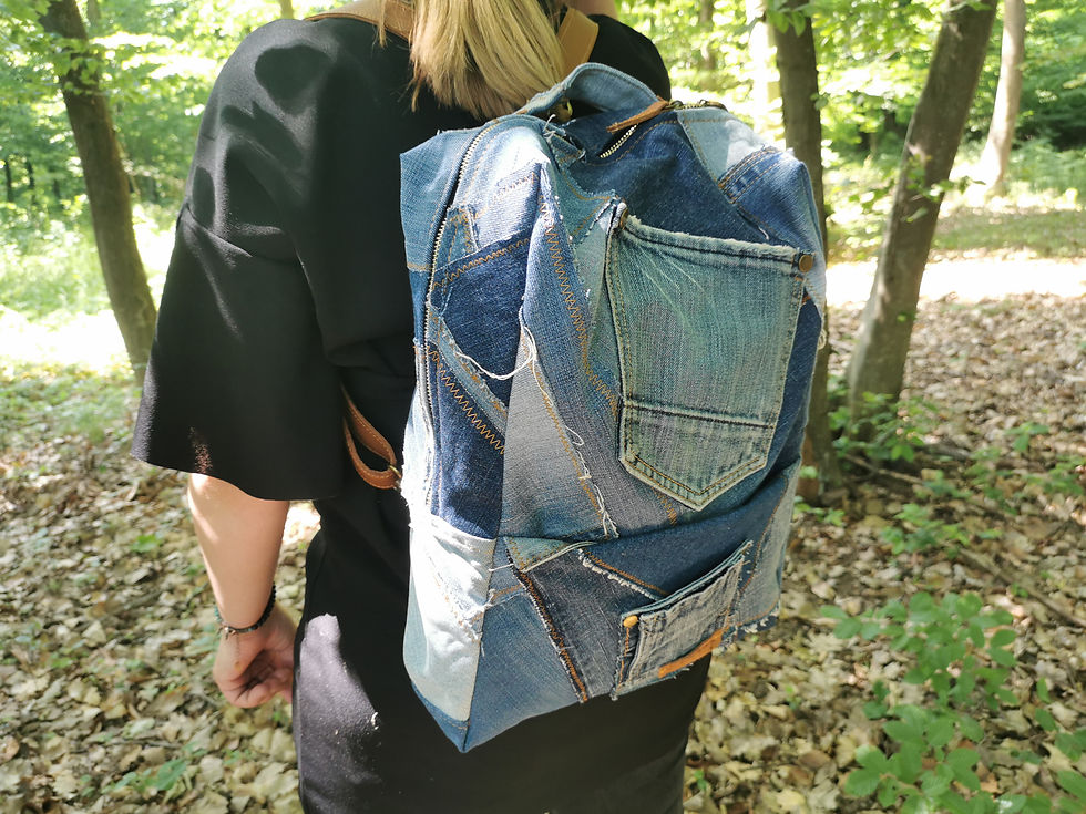 Thumbnail: Ruksak patchwork denim, DIANA