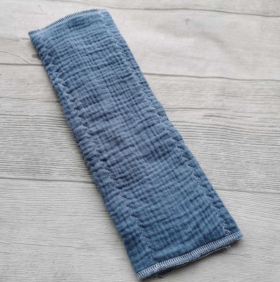 Thumbnail: PREFOLD od pamučnog krepa i bambusa, 32x34cm, plavi